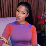 Nicki Minaj plays with son in purble outfit