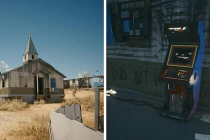 Arasaka Tower 3D Arcade in Cyberpunk 2077 Church Location