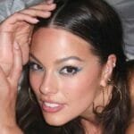 Model Ashley Graham in denim outfit ahead of Milan Fashion Week Karoline Vitto show