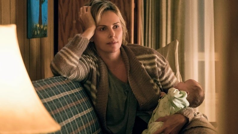 Charlize Theron discusses her struggles with losing weight after 'Tully'.