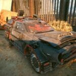 An armed car in Cyberpunk 2077