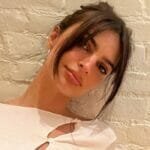 Emily Ratajkowski in white dress