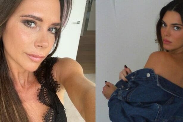 Kendall Jenner and Victoria Beckham pohoto merge